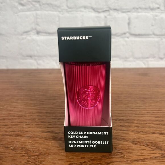 Starbucks Pink Ombre Cold Cup Keychain Ornament - Picture 2 of 4